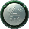 Capsule Senez Contour vert foncé métallisé, fond argent