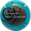 Capsule Chauvet Henri Fond gris, contour bleu turquoise