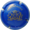 Capsule Baron Albert Bleu et or, initiales bleues