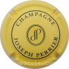 Capsule Joseph Perrier Jaune-Crème et noir, cercles serrés