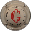 Capsule Gosset  Brut Excellence argent et rouge épais