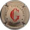 Capsule Gosset  Brut Excellence argent et rouge fin