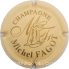 Capsule Fagot Michel Crème et or, petite barre au F lettre fine
