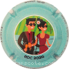 Capsule Route du Champagne 25 ans, contour bleu ciel, Bligny