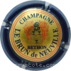 Capsule Le Brun De Neuville Or, contour bleu Foncé, lettres épaisses