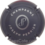 Capsule Joseph Perrier Gris foncé et argent, mat, verso turquoise