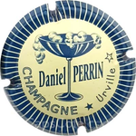 Capsule Perrin Daniel Crème, contour bleu, striée