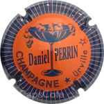 Capsule Perrin Daniel Orange, contour bleu, striée