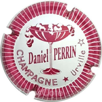 Capsule Perrin Daniel Blanc, contour bordeaux, striée