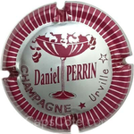 Capsule Perrin Daniel Orange, contour bordeaux, striée