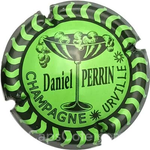Capsule Perrin Daniel Vert fluo, contour noir