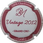 Capsule Munier Benoît Blanc, cercle bordeaux, Vintage 2012, 600 exemplaires