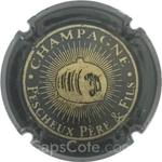 Capsule Pescheux P. et F. Noir et or brillant