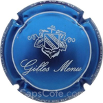 Capsule Menu Gilles Bleu métallisé et blanc