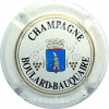 Capsule Boulard Bauquaire Blanc, grande lettre, cercle et grappe or