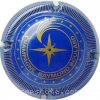 Capsule Boulard Raymond Bleu et or, contour strié