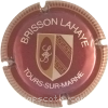 Capsule Brisson Lahaye Bordeaux et or, contour strié