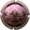 Capsule Armand-Blin Bordeaux foncé et or, striée