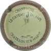 Capsule Caveau du Pape Crème et noir, stries bordeaux