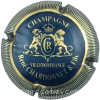 Capsule Chardonnet René & Fils Bleu et or-jaune, contour strié