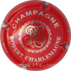 Capsule Charlemagne Robert Rouge et argent, points séparant les liserets, grand G