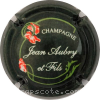 Capsule Aubry Jean Vert foncé, fleurs roses