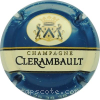 Capsule Clerambault Fond bleu, gros trait or dessus, fin dessous