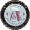 Capsule Degenne-Squelart  Contour bordeaux foncé, fond blanc cassé