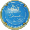 Capsule Cheurlin-Noellat Bleu ciel et blanc, contour or 