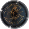 Capsule Fagot Michel Bleu-nuit metallisé et or, grande barre au F