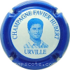 Capsule Favier Hubert Contour bleu vif, fond blanc